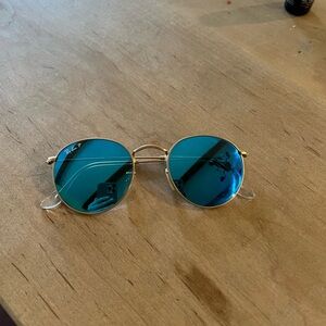 Ray-Ban Round Flash Blue Polarized Lenses